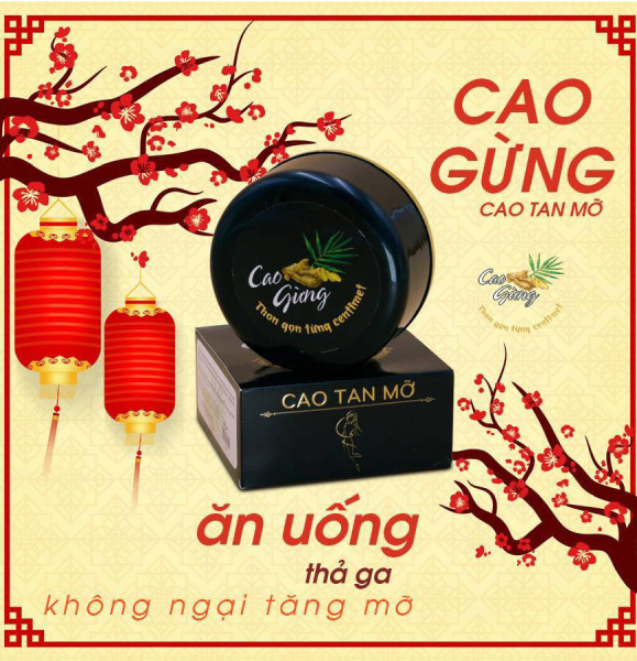 Kem tan mỡ cao gừng