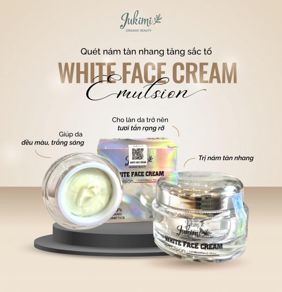 Kem Trị Nám Jukimi White Face Cream Emulsion