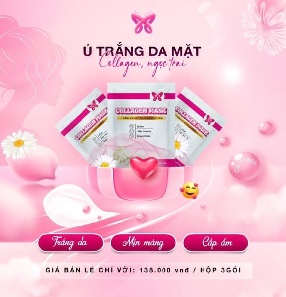 Ủ Trắng Da Mặt Collagen Ngọc Trai