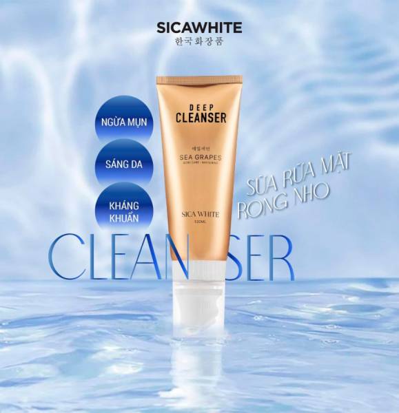 Sữa rửa mặt Sica White Deep Cleanser Rong Nho