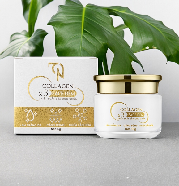 Kem Face Đêm Collagen X3 Chiết Xuất Sữa Ong Chúa